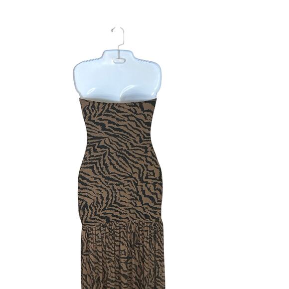 Abyovrt Strapless Backless Tiger High Split Mesh Cocktail Women's Medium NWT - Picture 9 of 11